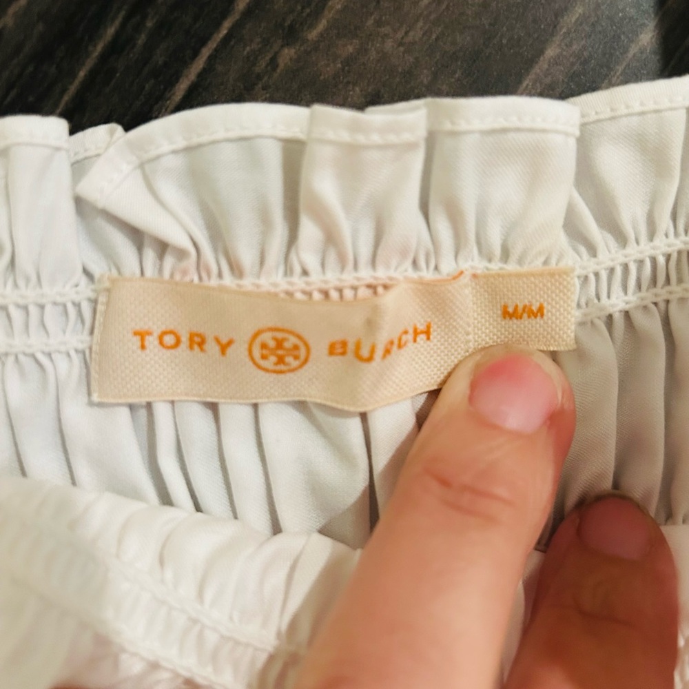 Tory Burch pull on White Dress with optional tie straps - Picture 4 of 5
